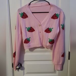 💥 Strawberry crop cardigan